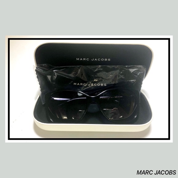 MARC JACOBS NEW Cat Eye Black Women’s Sunglasses - Picture 2 of 8